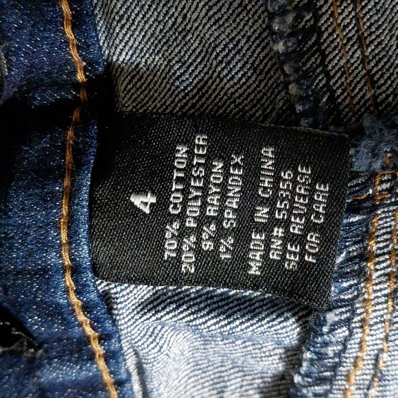 7032A...Women's d.jeans Blue Denim Jeans Size 4, 27"W, 10"Inseam, 8 1/2" Rise - Picture 6 of 6